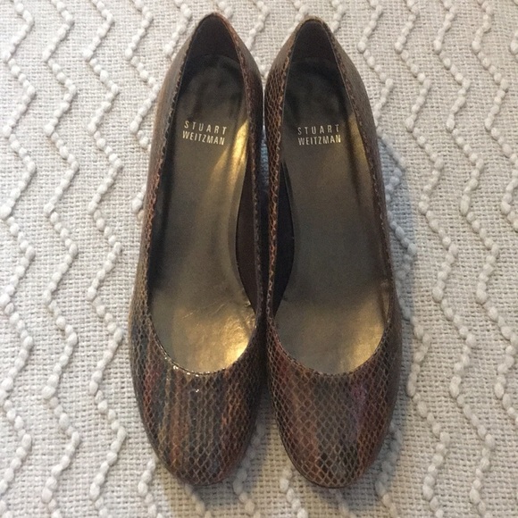Stuart Weitzman Snakeskin Wedges - Picture 2 of 9